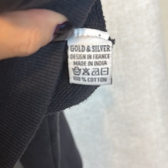 Black Sweatshirt with Colorful Beaded Ruffle Details - Picture 5 of 7